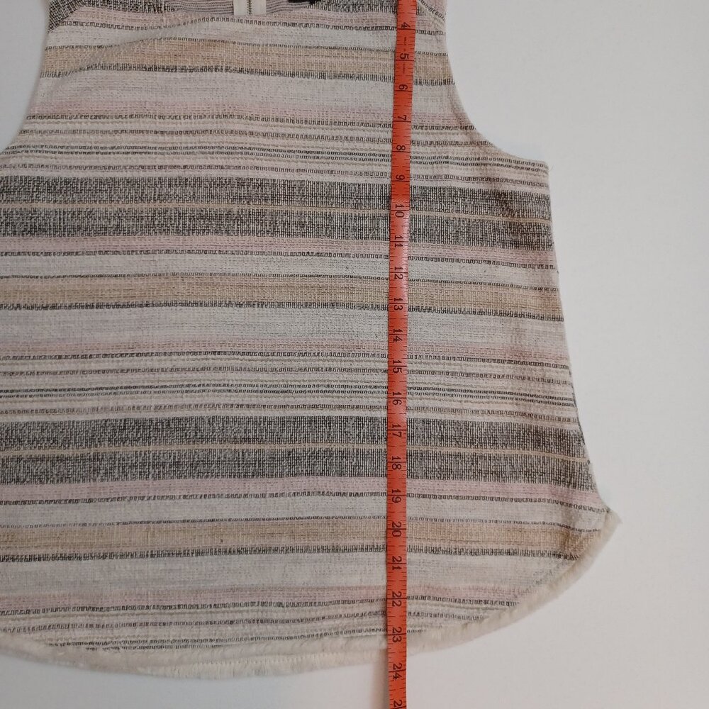 Women's W5 Earth Tone Striped Tank Top Size Large - Picture 5 of 6